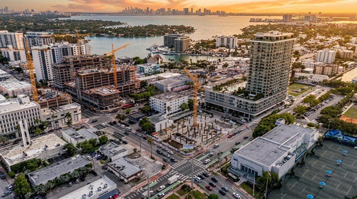 Miami Beach’s three futuristic skyscrapers fall into a hole that brings the project to a halt with the city