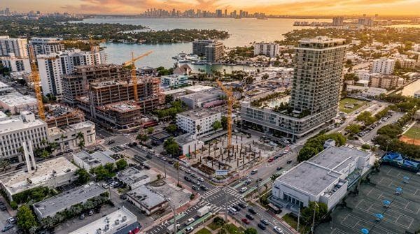 Miami Beach’s three futuristic skyscrapers fall into a hole that brings the project to a halt with the city
