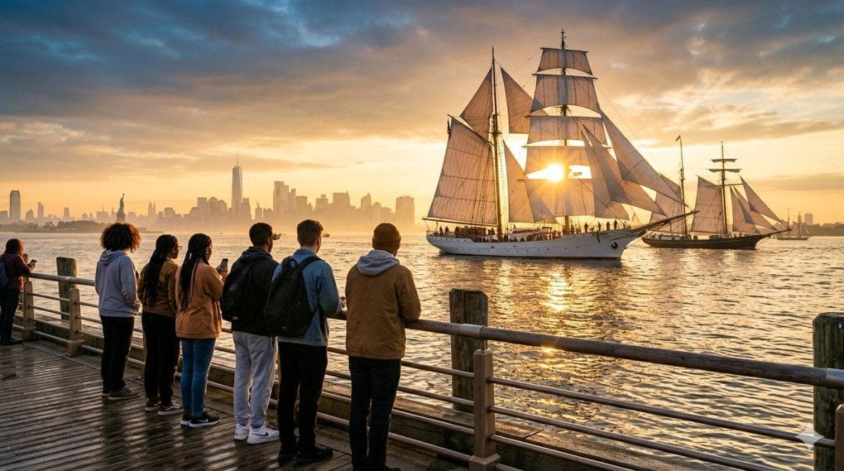 New York Harbor will host a global tall ships celebration for the United States’ 250th anniversary