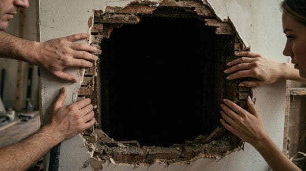 Couple breaks open a wall in an 1880 New York City building and uncover a forgotten piece of history