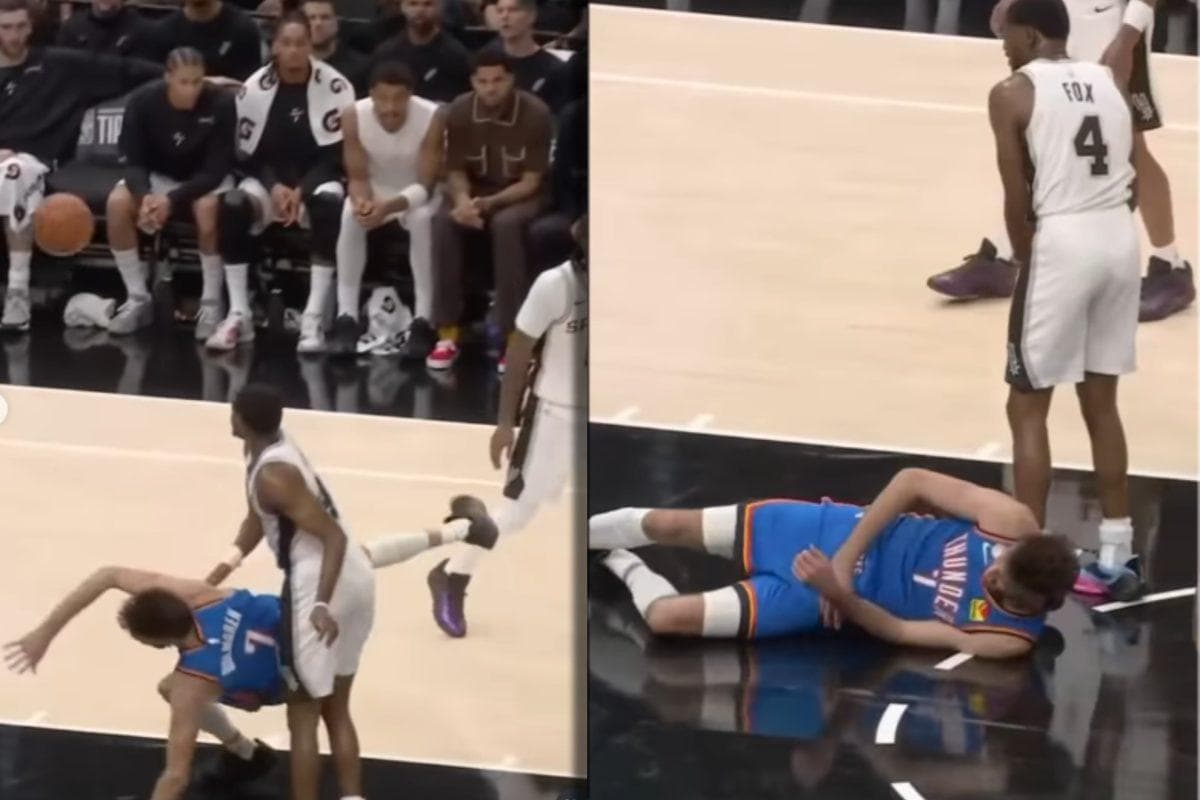 Thunder vs. Spurs erupts into on court fight after flagrant foul and player mockery