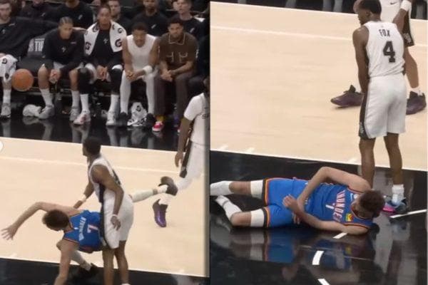 Thunder vs. Spurs erupts into on court fight after flagrant foul and player mockery