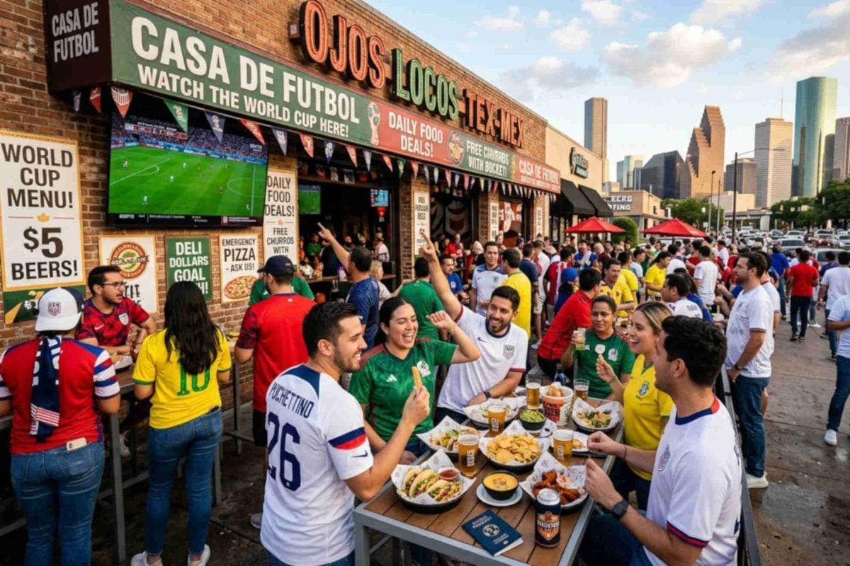 Houston fans can score free food and special deals during the World Cup buildup
