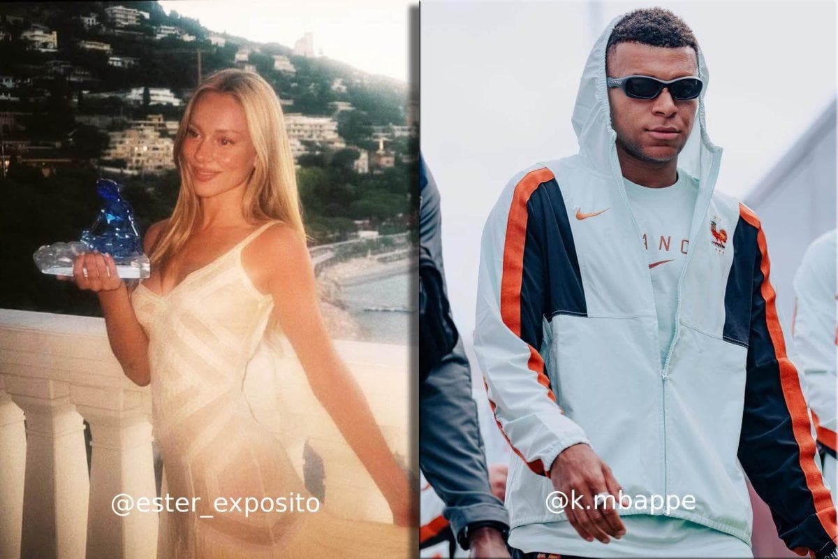 Ester Expósito appears more focused on Mbappé than Spain’s World Cup celebration