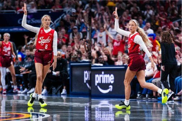 Sophie Cunningham shows up in unexpected schoolgirl inspired outfit before Fever game