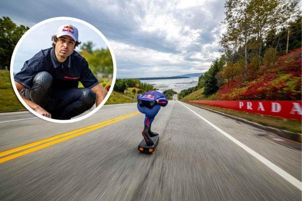 Red Bull athlete Diego Poncelet becomes the fastest skateboarder in history reaching 151.83 km/h
