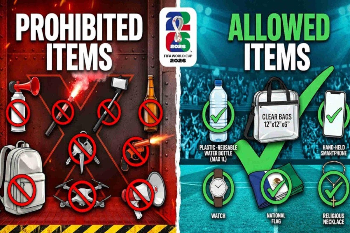World Cup 2026 fans may need to rethink what they carry after FIFA unveiled tough new stadium restrictions
