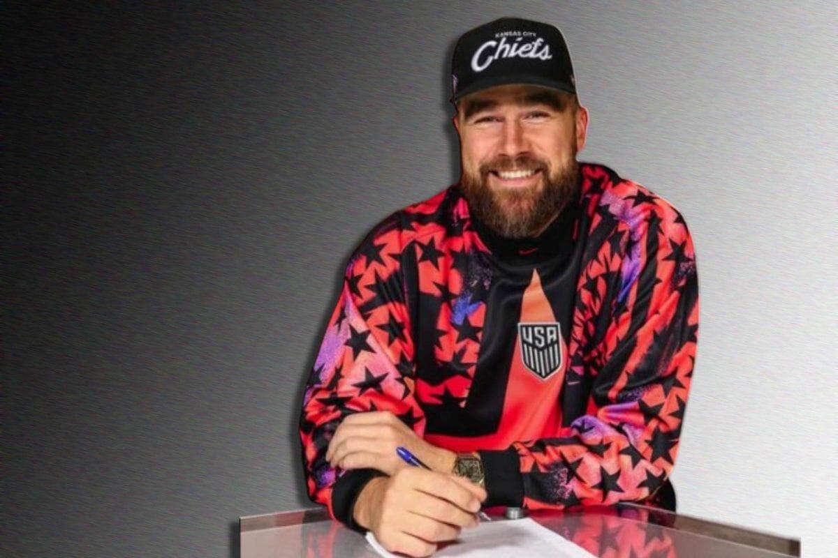 What breed is Travis Kelce’s new dog? His massive new pet makes its fashion debut
