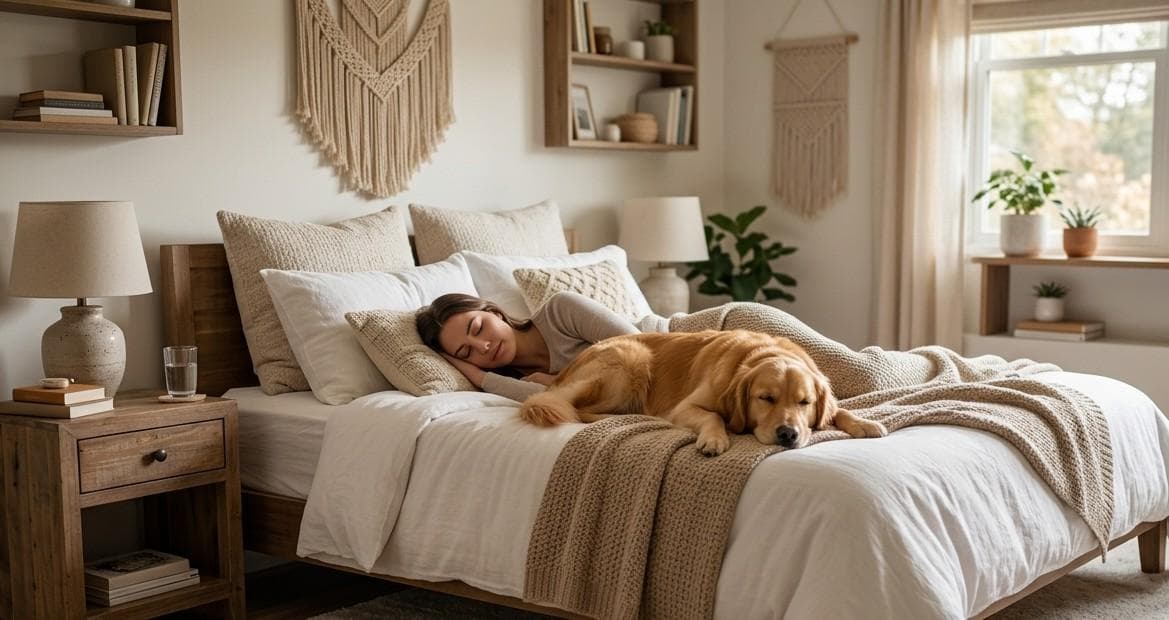 Sleeping with your pet isn’t risk-free but veterinarians say it can help your well-being