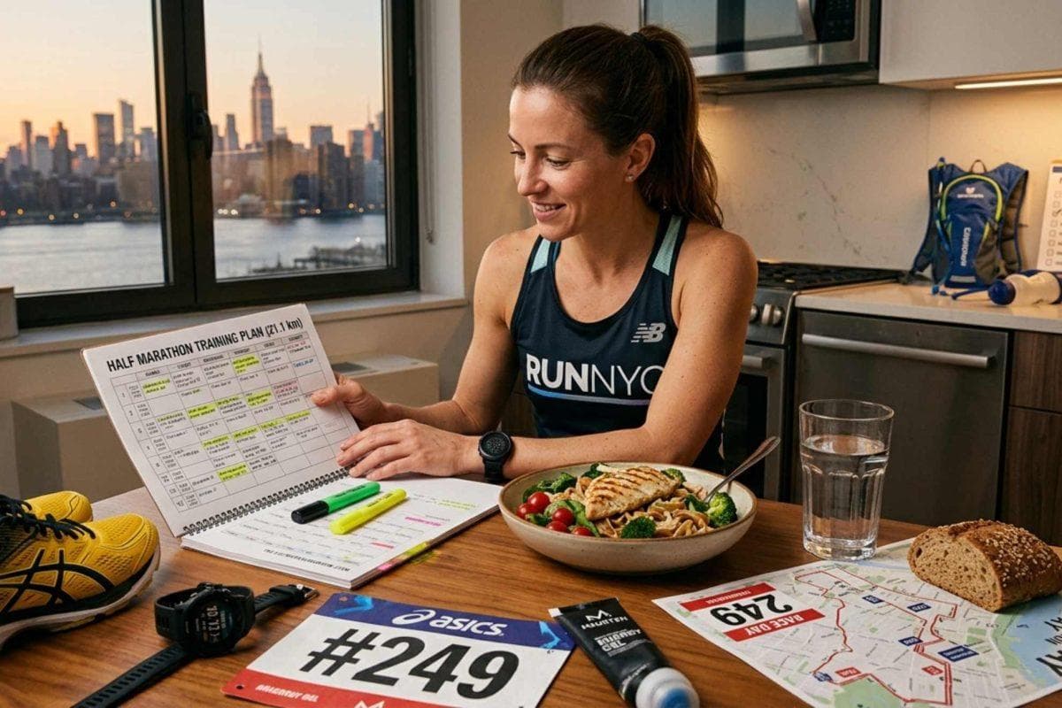 The training plan and the ideal dinner to perform at your best in a half marathon