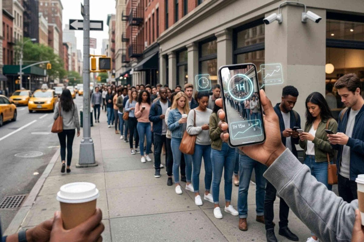 New York long lines can be tracked in real time with an app