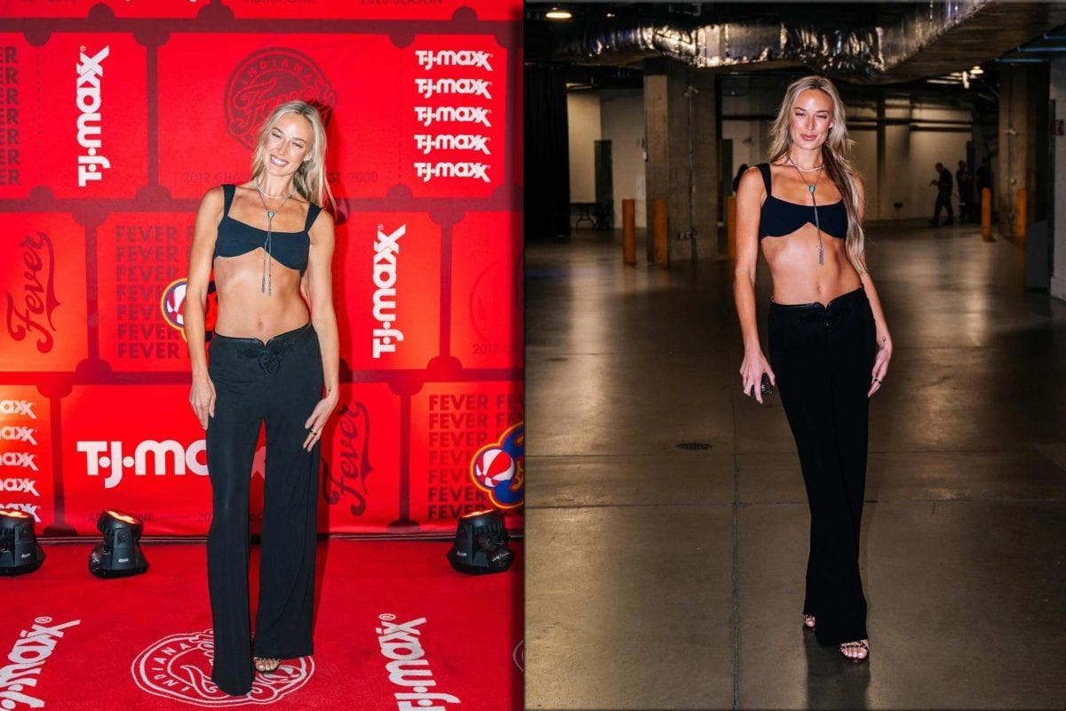 Sophie Cunningham shows off her tan lines in a revealing outfit