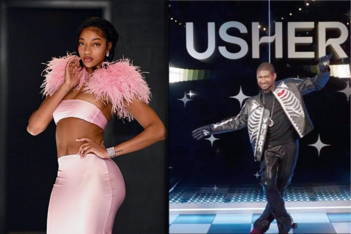 Angel Reese goes wild with Usher after breaking WNBA Finals records
