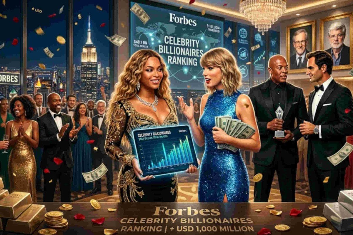 The ranking of the celebrities who exceed one billion dollars in net worth and the secret behind their fortune, according to Forbes